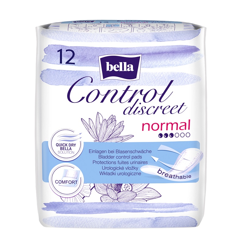 Absorbante, Control Discreet Normal, 12 buc, Bella